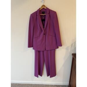 Worthington Women's lavender purple Polyester 2 piece Blazer & Pant Large suit